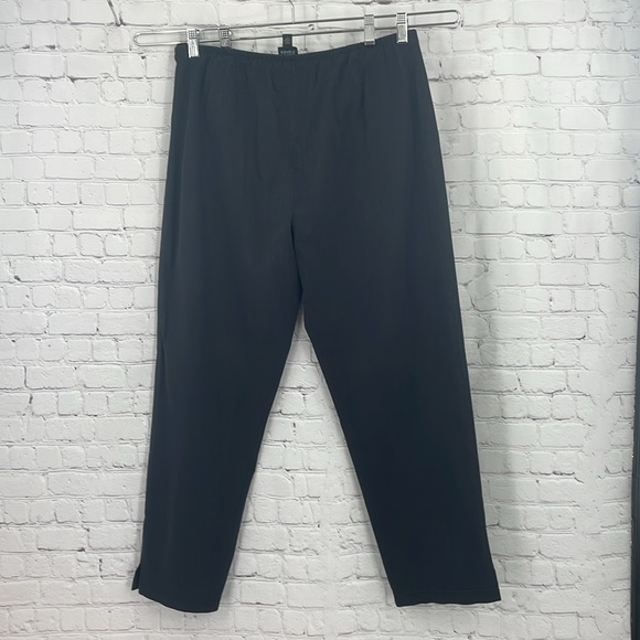 Eileen Fisher Elastic Stretchy Waist Cotton 5% Spandex Skinny Pants Size Large - Picture 4 of 9